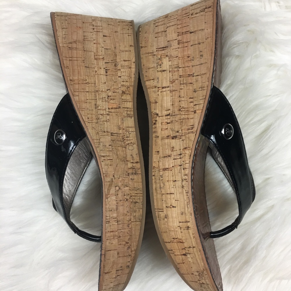 Sam Edelman Romy cork wedge thong sandals size 9 - Picture 4 of 8